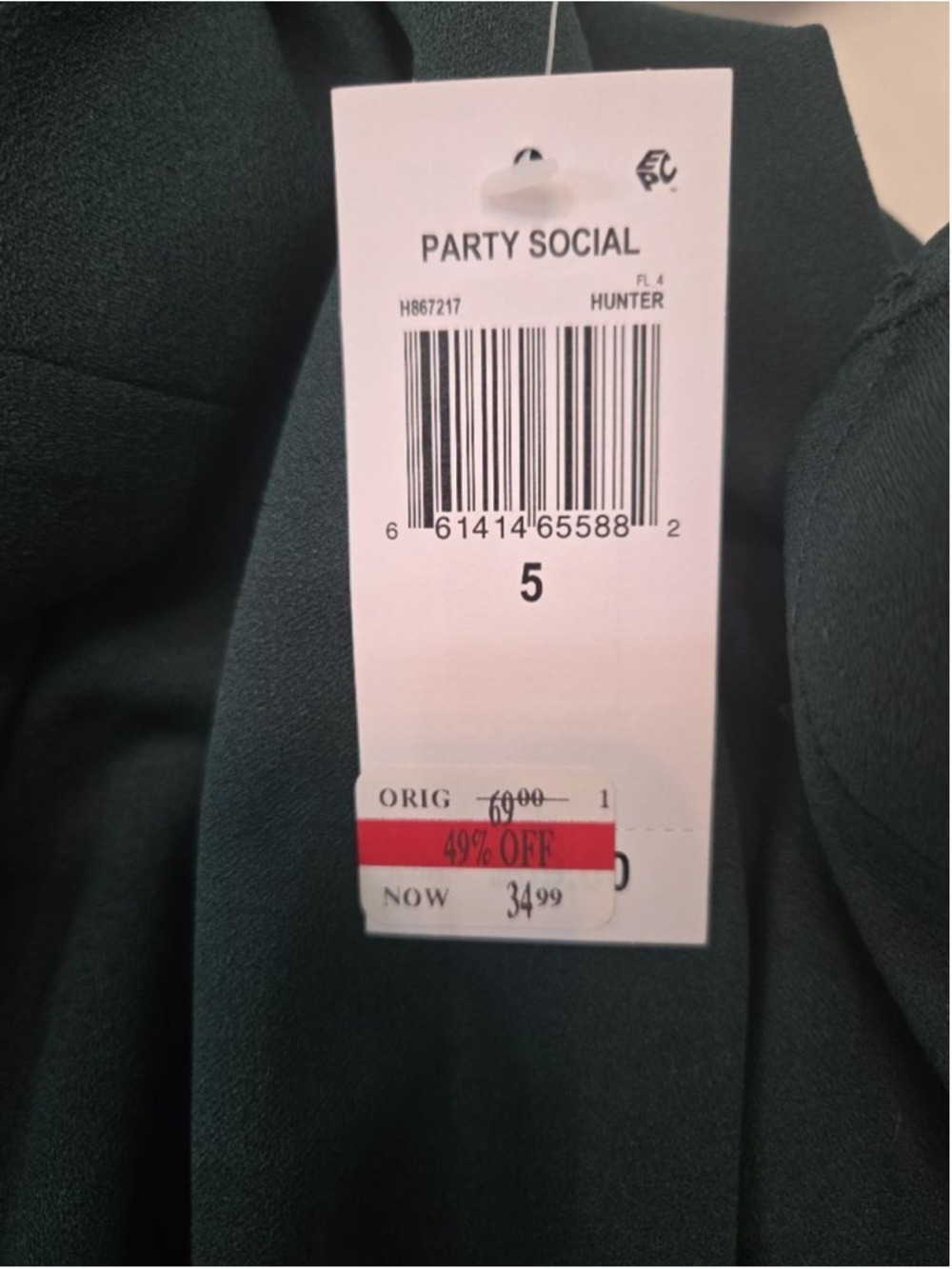 Teeze Me Green Mesh Insert Party Dress Size 5/6 - Picture 8 of 8